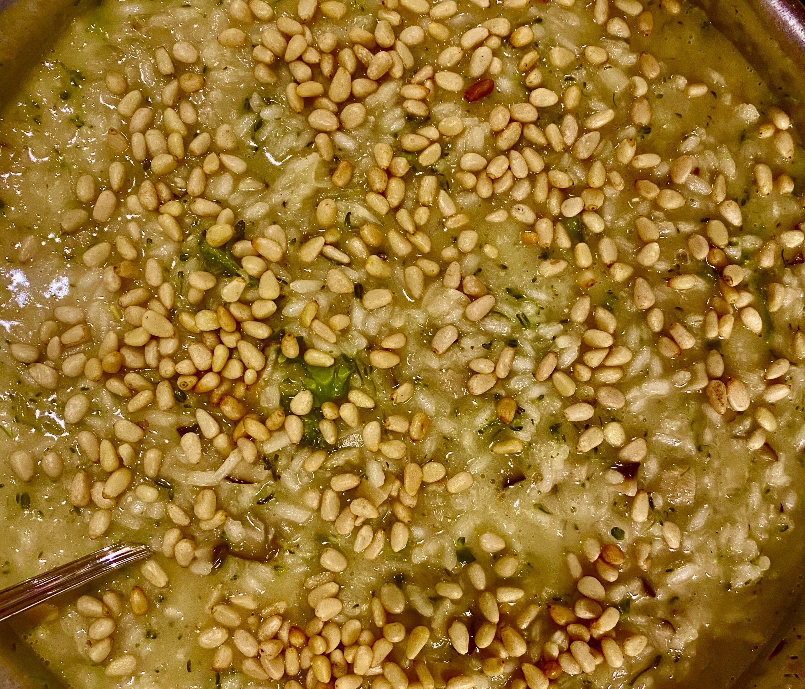 Vegan Mushroom Pine Nut Risotto