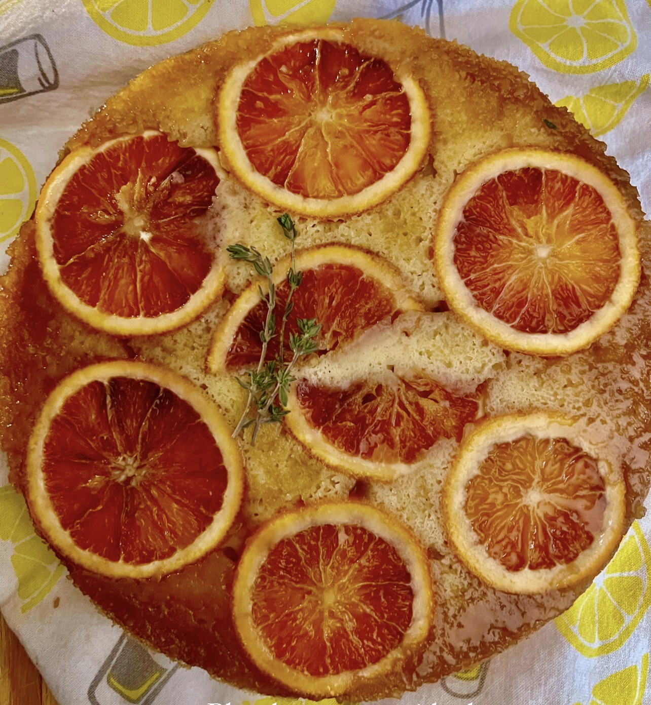 Blood Orange Upside Down Yoghurt Olive Oil Cake-