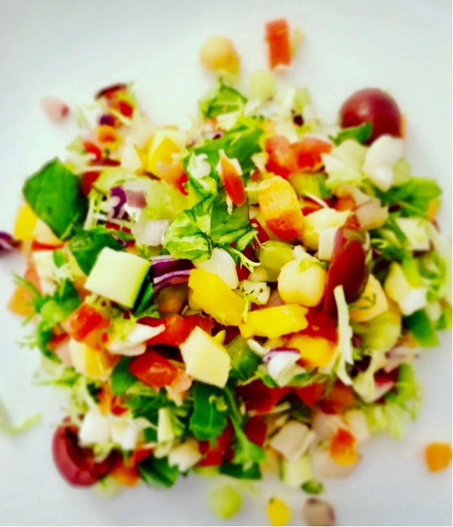 Raw Chopped Vegetable Salad Recipe
