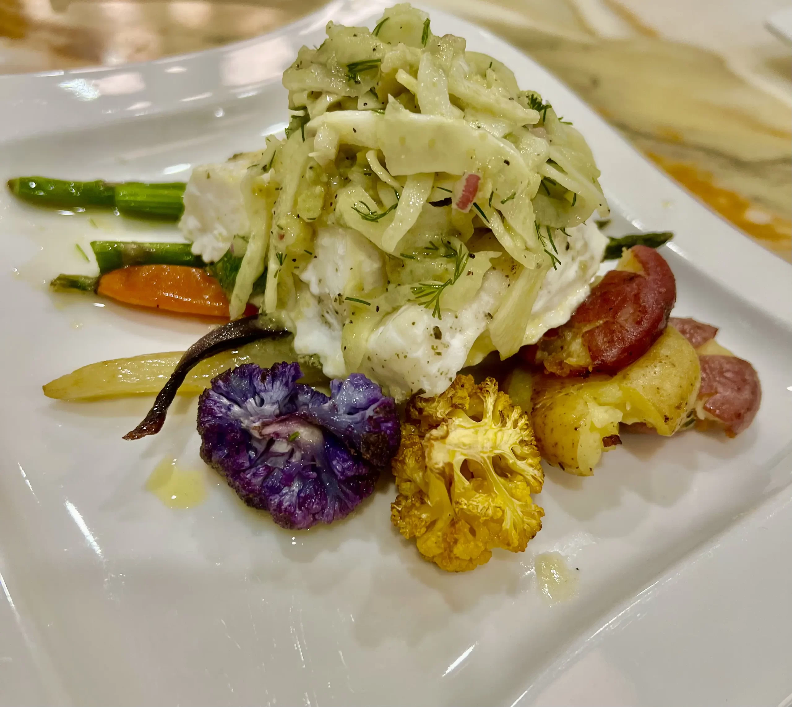 Baked Halibut and Fennel Salsa