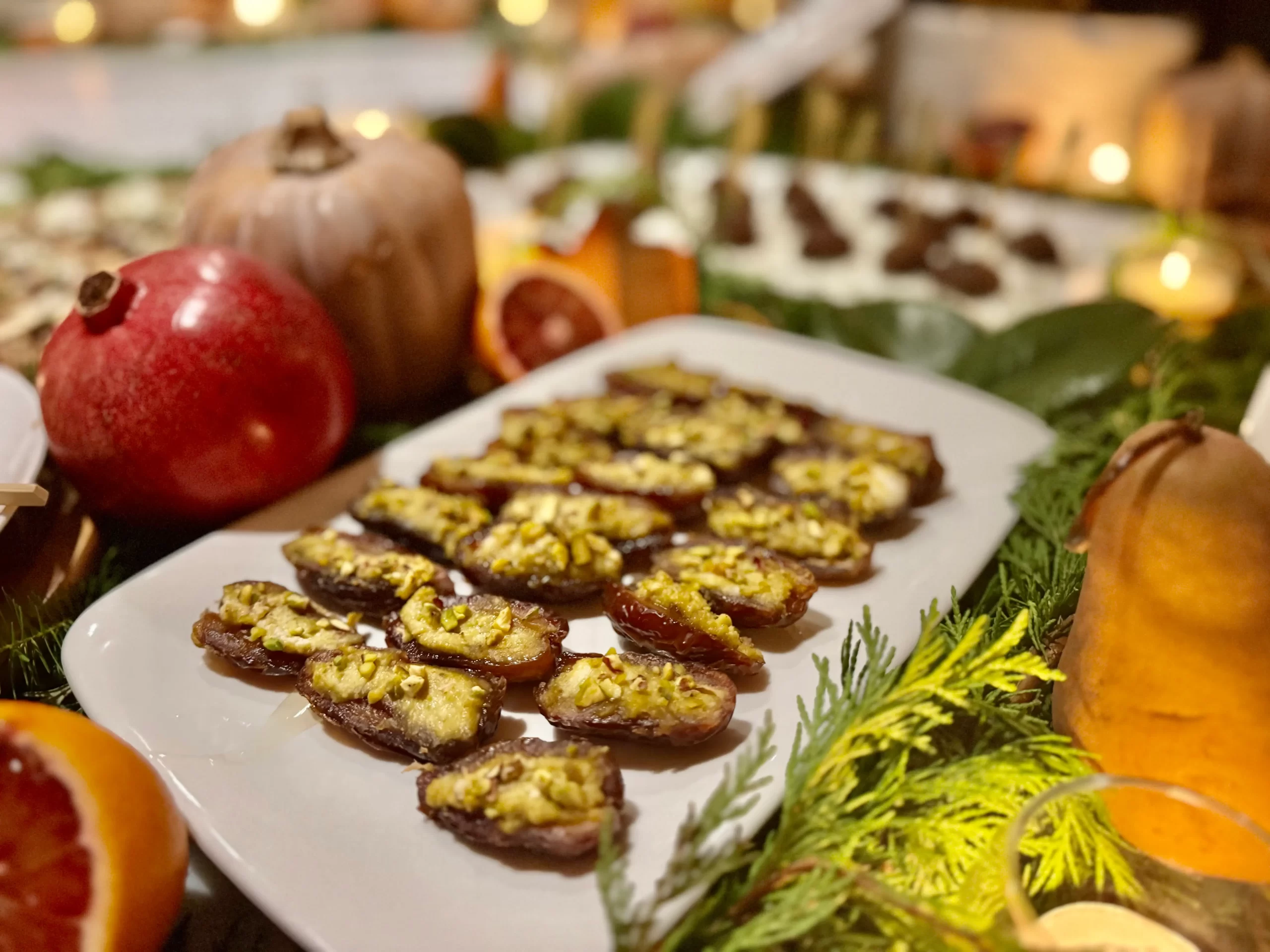 Vegan Ricotta Stuffed Dates
